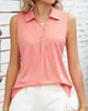 Lightweight Collared Sleeveless Top for Women