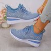 Sarah | Comfortable Knit Rhinestone Sneakers