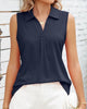 Lightweight Collared Sleeveless Top for Women