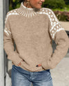 Melissa | Stylish Leopard Yoke Sweater