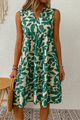 Flowy Tiered Leaf Midi Dress for Women