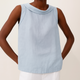 Elegant Linen Sleeveless Blouse for Women