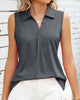 Lightweight Collared Sleeveless Top for Women