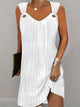 Elegant Ribbed Sleeveless Mini Dress for Women