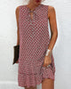 Feminine Tie-Neck Mini Dress for Women