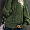 Danielle | Elegant Cable-Knit Mock Sweater