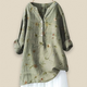 Elegant Floral Linen Blouse for Women