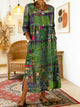 Boho Patchwork Cotton Maxi Dress for Women