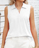 Lightweight Collared Sleeveless Top for Women