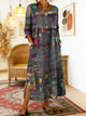 Boho Patchwork Cotton Maxi Dress for Women