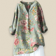 Elegant Floral Linen Blouse for Women