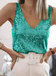 Elegant Sequin V-Neck Tank for Women
