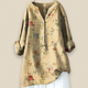 Elegant Floral Linen Blouse for Women