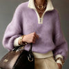 Megan | Soft Half-Zip Fuzzy Sweater