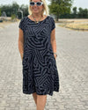 Amber | Stylish Abstract Midi Dress