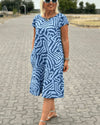 Amber | Stylish Abstract Midi Dress