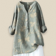 Elegant Floral Linen Blouse for Women