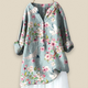 Elegant Floral Linen Blouse for Women