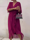 Elizabeth | Flattering Chiffon Midi Dress