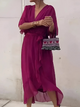 Elegant Flowy Wrap Midi Dress for Women