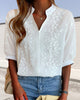 Elegant Embroidered Eyelet Blouse for Women