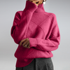 Kelly | Elegant Turtleneck Argyle Sweater