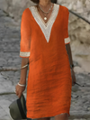 Rachel | Elegant Crochet Linen Dress