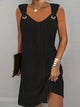 Elegant Ribbed Sleeveless Mini Dress for Women