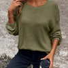 Nicole | Elegant Waffle-Knit Crewneck Sweater