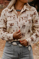 Western Longhorn Blouse for Women