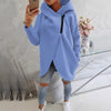 Amber | Elegant Cowl-Neck Zip-Up Hoodie