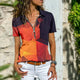 Boho Zip-Up Blouse for Women