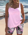Elizabeth | Elegant Ribbed Tropical Tankini