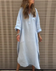 Flowy Linen Boho Maxi Dress for Women