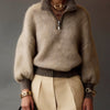 Megan | Soft Half-Zip Fuzzy Sweater