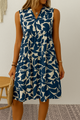Flowy Tiered Leaf Midi Dress for Women