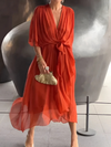 Elizabeth | Flattering Chiffon Midi Dress