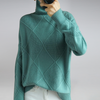 Kelly | Elegant Turtleneck Argyle Sweater