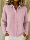 Samantha | Elegant Waffle-Knit Collared Cardigan