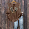 Rachel | Feminine Leopard Ruffle Blouse