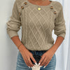 Samantha | Elegant Cable-Knit Button Sweater