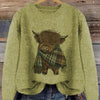 Nicole | Elegant Cow Knit Sweater