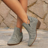 Nicole | Elegant Perforated Western Booties