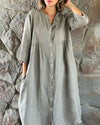 Michelle | Effortless Button-Front Maxi Dress