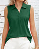 Lightweight Collared Sleeveless Top for Women