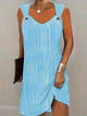 Elegant Ribbed Sleeveless Mini Dress for Women