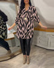Casual Abstract Oversized Blouse for Women