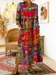 Boho Patchwork Cotton Maxi Dress for Women