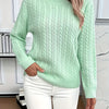 Faye | Elegant Cable-Knit Crewneck Sweater