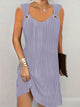 Elegant Ribbed Sleeveless Mini Dress for Women